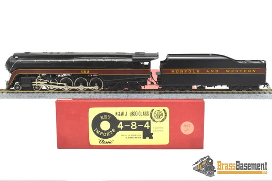 Ho Brass - Key Imports Norfolk & Western N&W J 4-8-4 #600 C/S #86 F/P Nice Steam