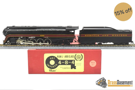 Ho Brass - Key Imports Norfolk & Western N&W J 4-8-4 #600 C/S #86 F/P Nice Steam