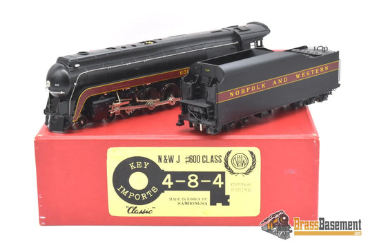 Ho Brass - Key Imports Norfolk & Western N&W J 4 - 8 - 4 #600 C/S #86 F/P Steam