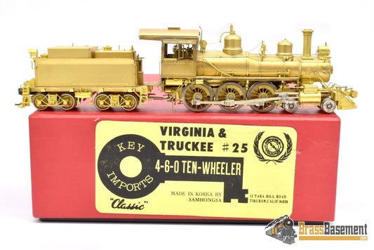 Ho Brass - Key Imports Virginia & Truckee V&T #25 4 - 6 - 0 Ten - Wheeler Unpainted Steam