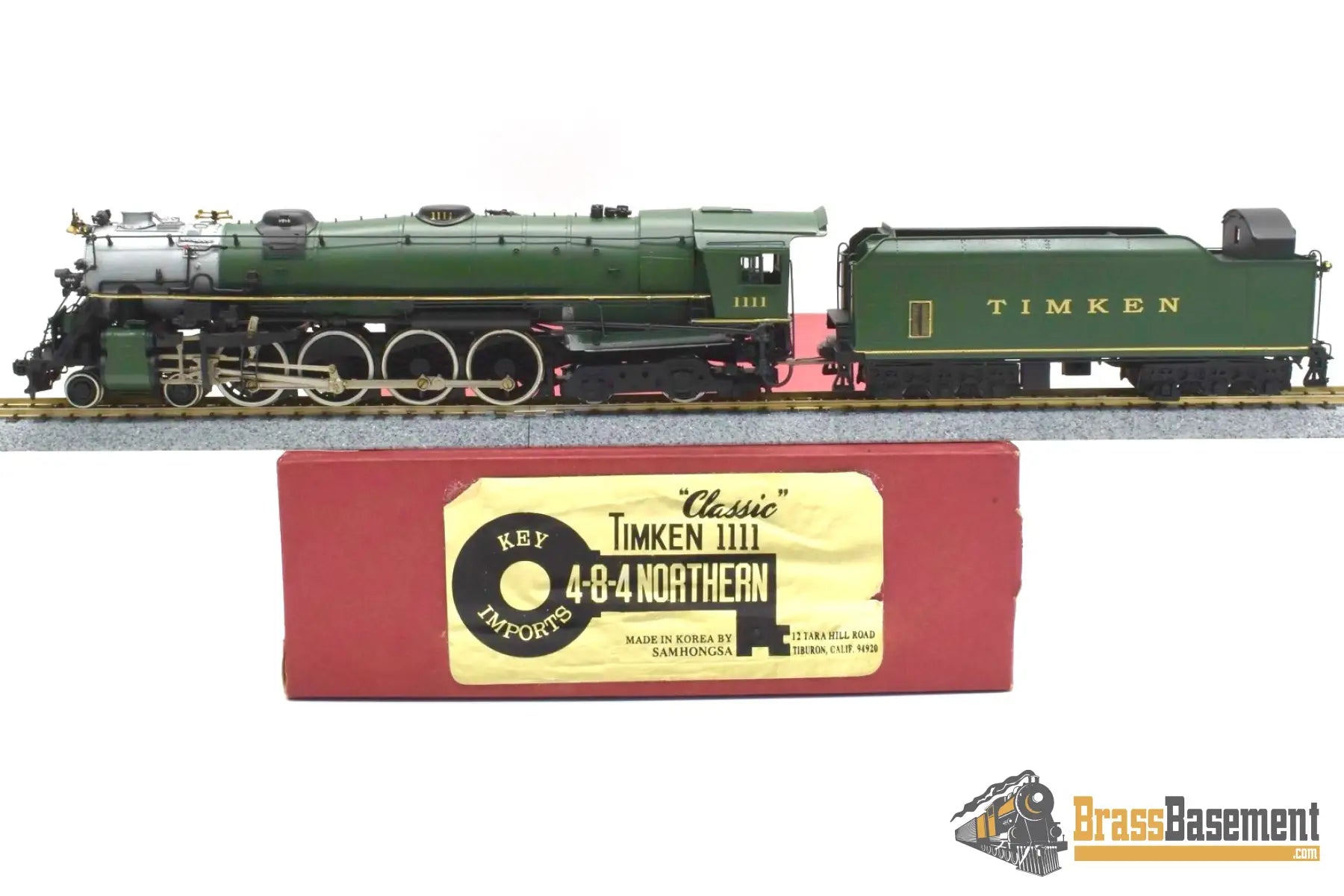 Ho Brass - Key Timken #1111 Four Aces 4-8-4 Northern Green Pro-Paint Steam