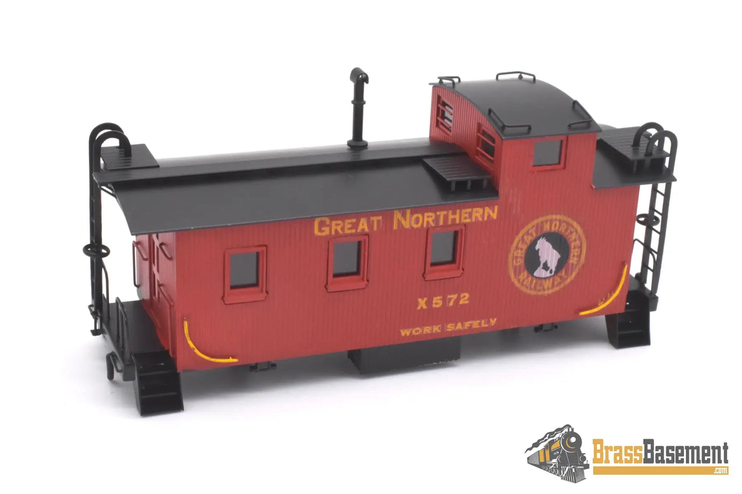 Ho Brass - Lambert 705 Great Northern Gn Wood Caboose X572 Custom Painted Original Electric