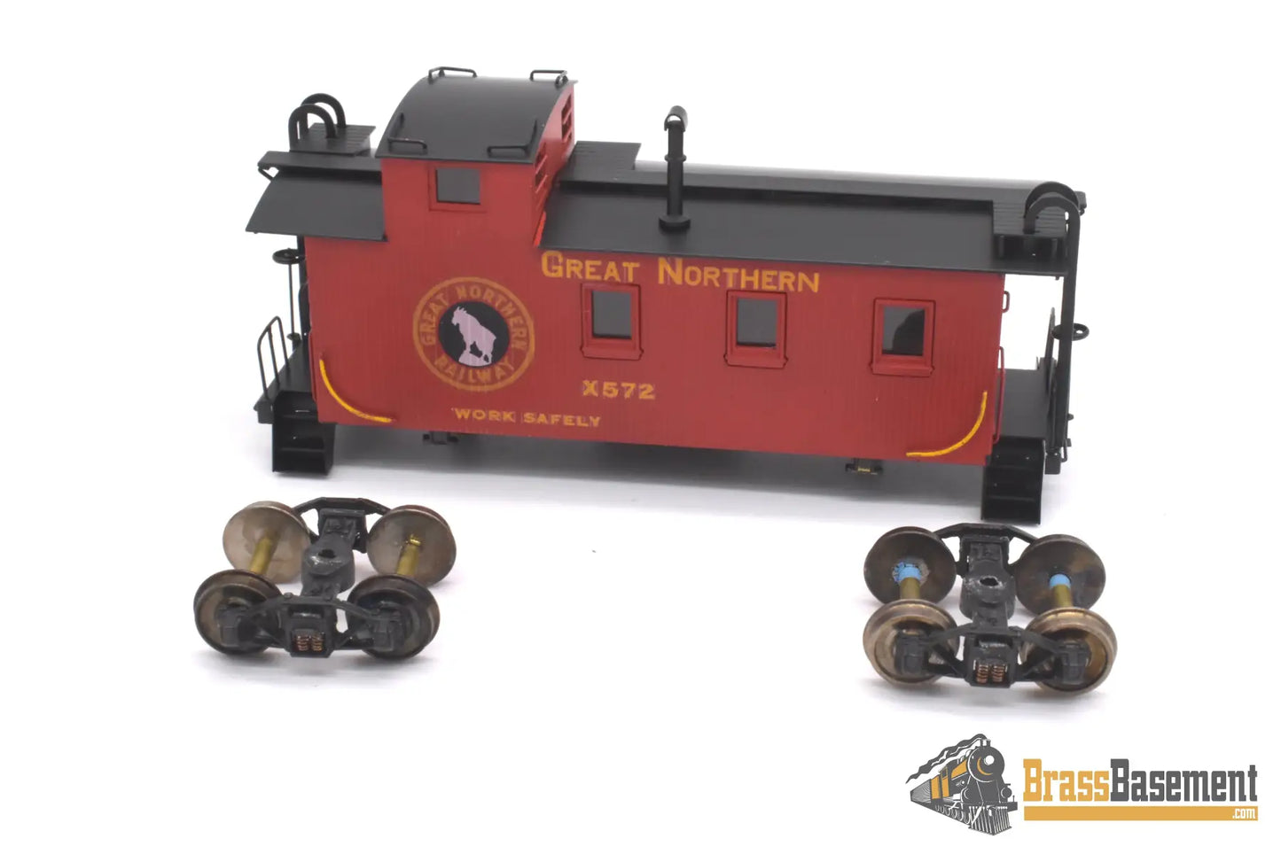 Ho Brass - Lambert 705 Great Northern Gn Wood Caboose X572 Custom Painted Original Electric