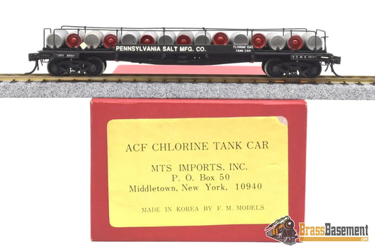 Ho Brass - Mts Imports Acf Chlorine Tank Car Penn. Salt Mfg. Co. Custom Paint Freight