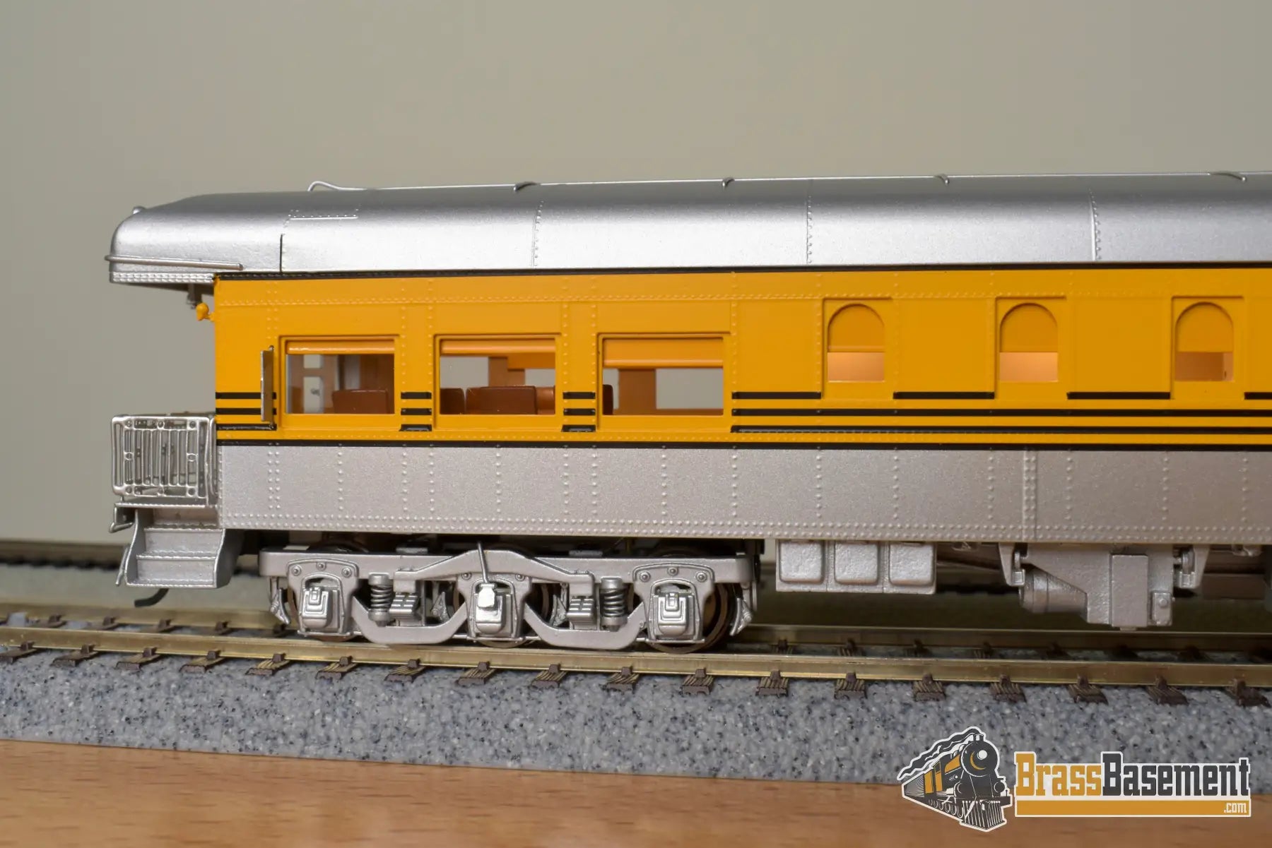 Ho Brass - Nbl D&Rgw Business Car #107 (2Nd) 1955 - 1964 Era Version 5A Fp Aspen Gold / Silver