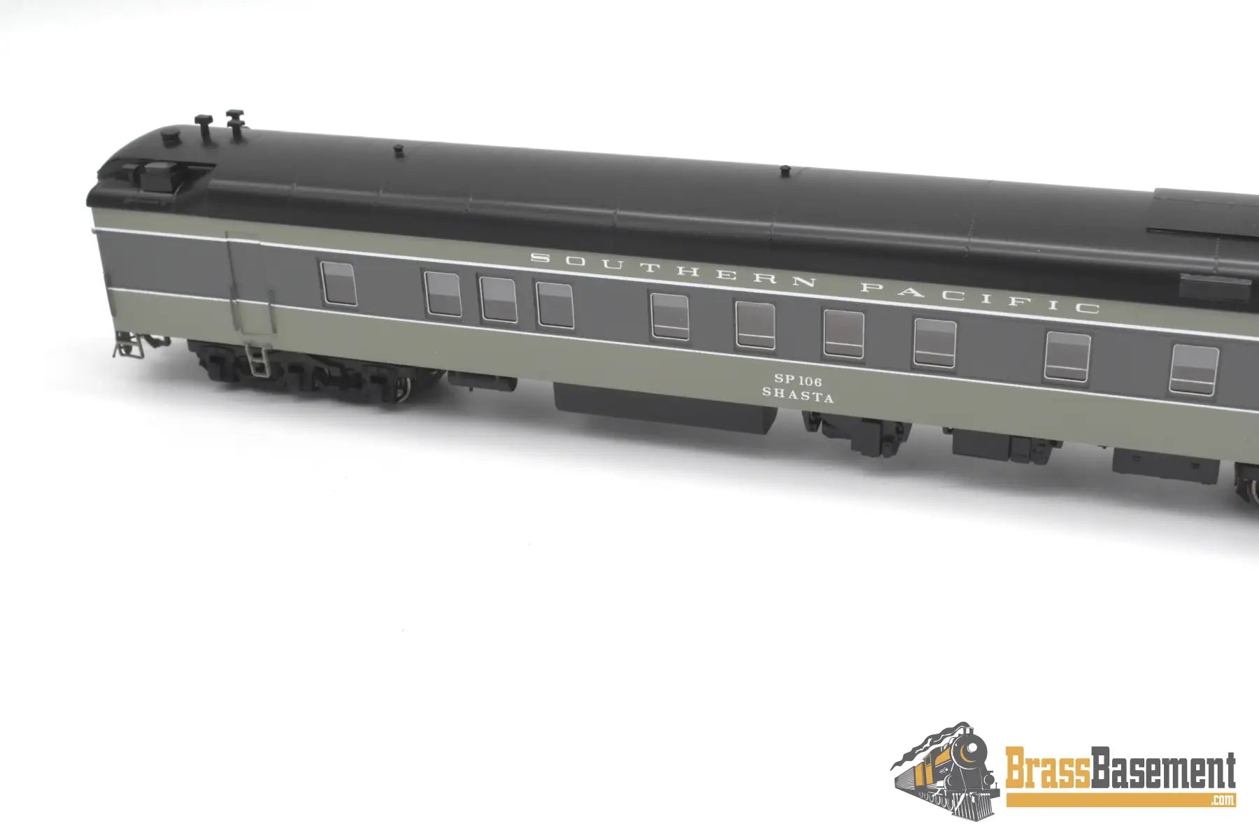 Ho Brass - Nbl Sp Business Car #106 ’Shasta’ 1958-65 Era Version 1B Fp Two Tone Gray Passenger