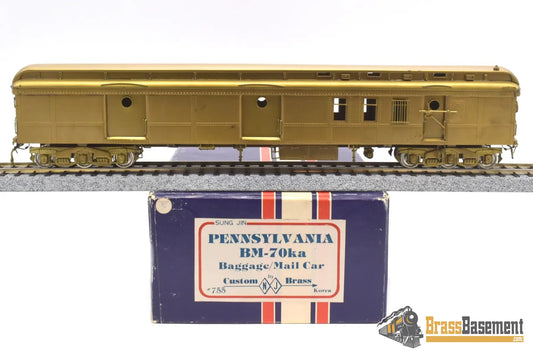 Ho Brass - Njcb #755 Prr Pennsylvania Bm - 70Ka Baggage - Mail Car Unpainted Passenger