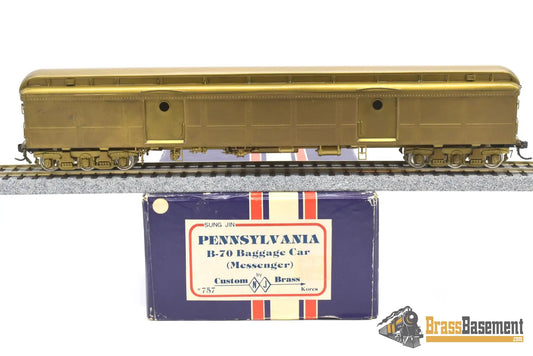 Ho Brass - Njcb #757 Prr Pennsylvania B - 70 Baggage (Messenger) Car Unpainted Passenger