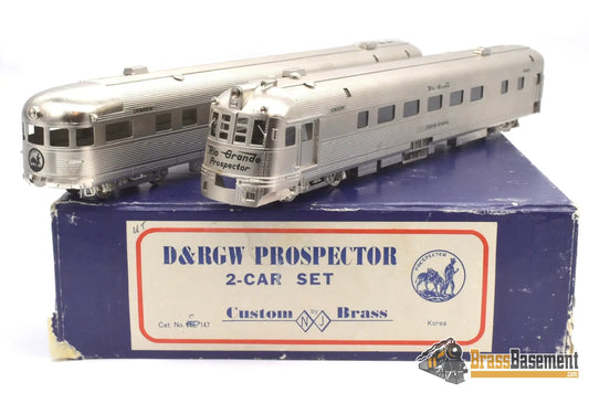 Ho Brass - Njcb D&Rgw Rio Grande Prospector 2 Car Set F/P Custom Decals Diesel