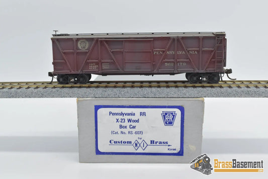 Ho Brass - Njcb Pennsylvania Prr X - 23 Wood War Boxcar Custom Paint Freight