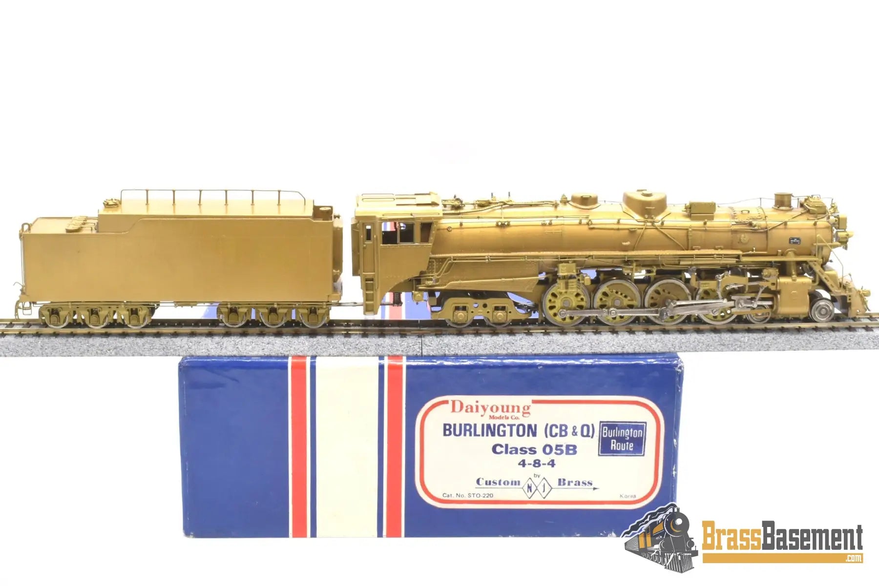 Ho Brass - Njcb Sto - 220 Cb&Q Burlington O - 5B 4 - 8 - 4 1978 Run Unpainted Mint Steam