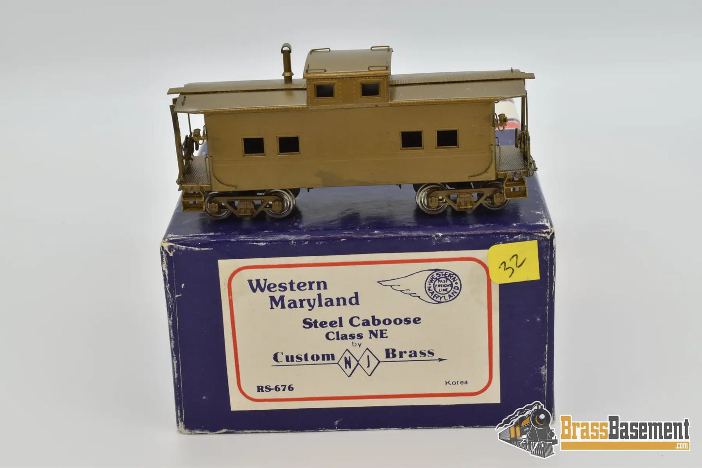 Ho Brass - Njcb Western Maryland Wm Steel Ne Caboose Mint Unpainted