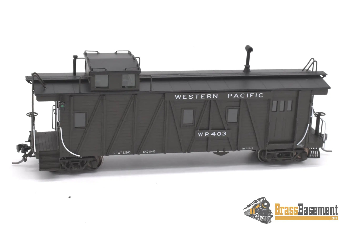 Ho Brass - North Bank Line Nbl Western Pacific Wp Caboose #403 Side Door Fp Pullman Green