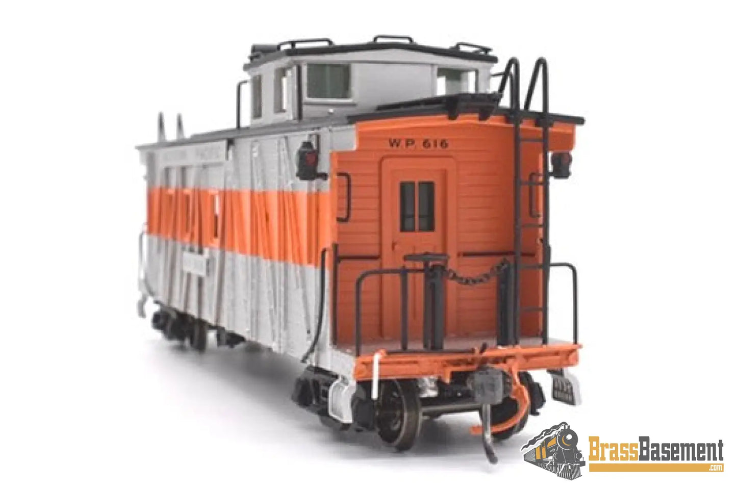 Ho Brass - North Bank Line Nbl Western Pacific Wp Caboose #616 Fp Orange/Silver Recessed End