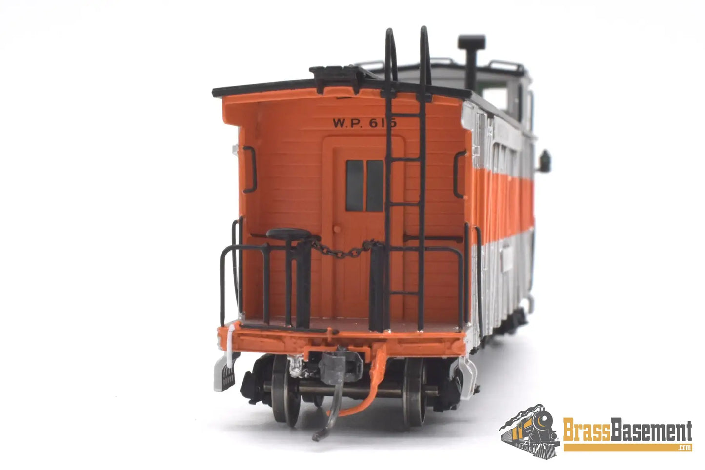 Ho Brass - North Bank Line Nbl Western Pacific Wp Caboose #616 Fp Orange/Silver Recessed End