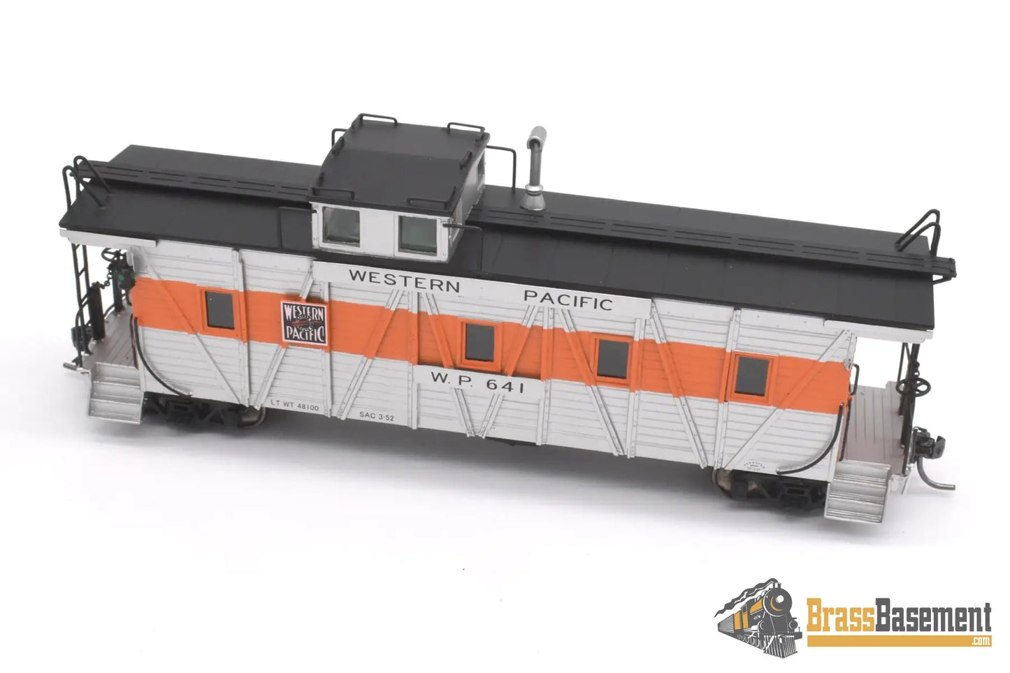 Ho Brass - North Bank Line Nbl Western Pacific Wp Caboose #641 Fp Orange / Silver