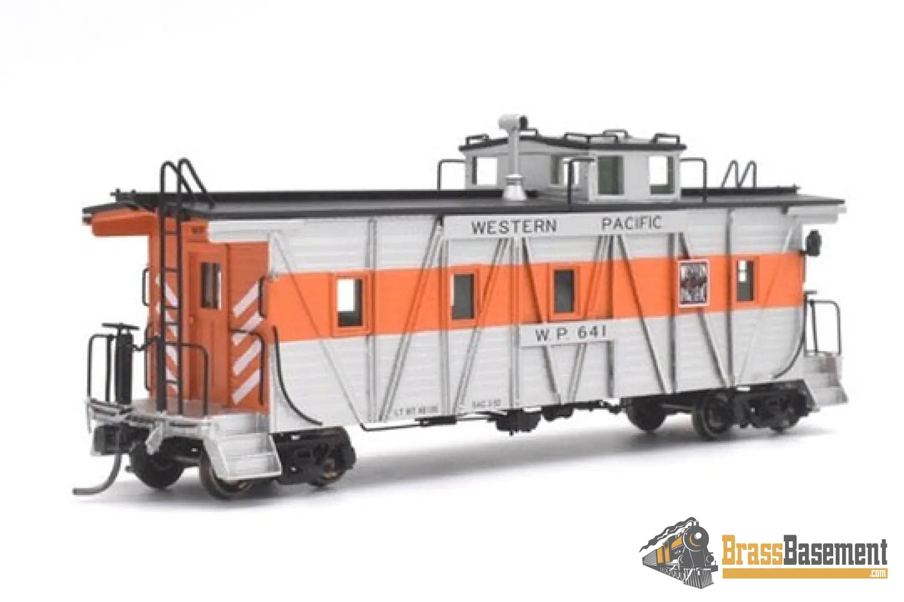 Ho Brass - North Bank Line Nbl Western Pacific Wp Caboose #641 Fp Orange / Silver