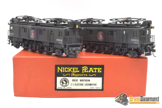 Ho Brass - Npp Great Northern Gn Z - 1 Electric Locomotive Set C/P Both Powered