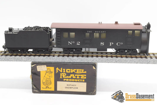 Ho Brass - Npp Rotary Snow Plow W/ Tender Painted Freight