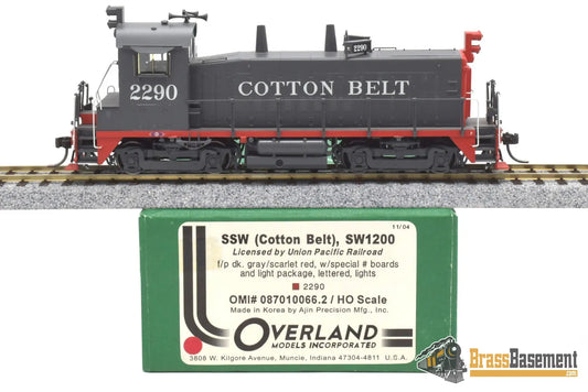 Ho Brass - Omi 087010066.2 Ssw Cotton Belt Sw1200 #2290 W/ Special Number Boards And Light Package