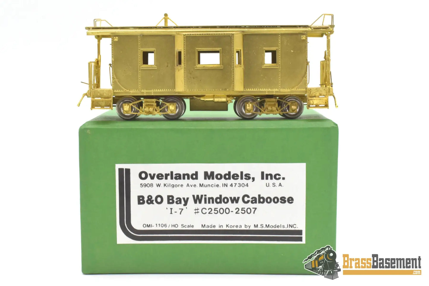 Ho Brass - Omi 1106 Baltimore & Ohio B&O Bay Window Caboose Unpainted