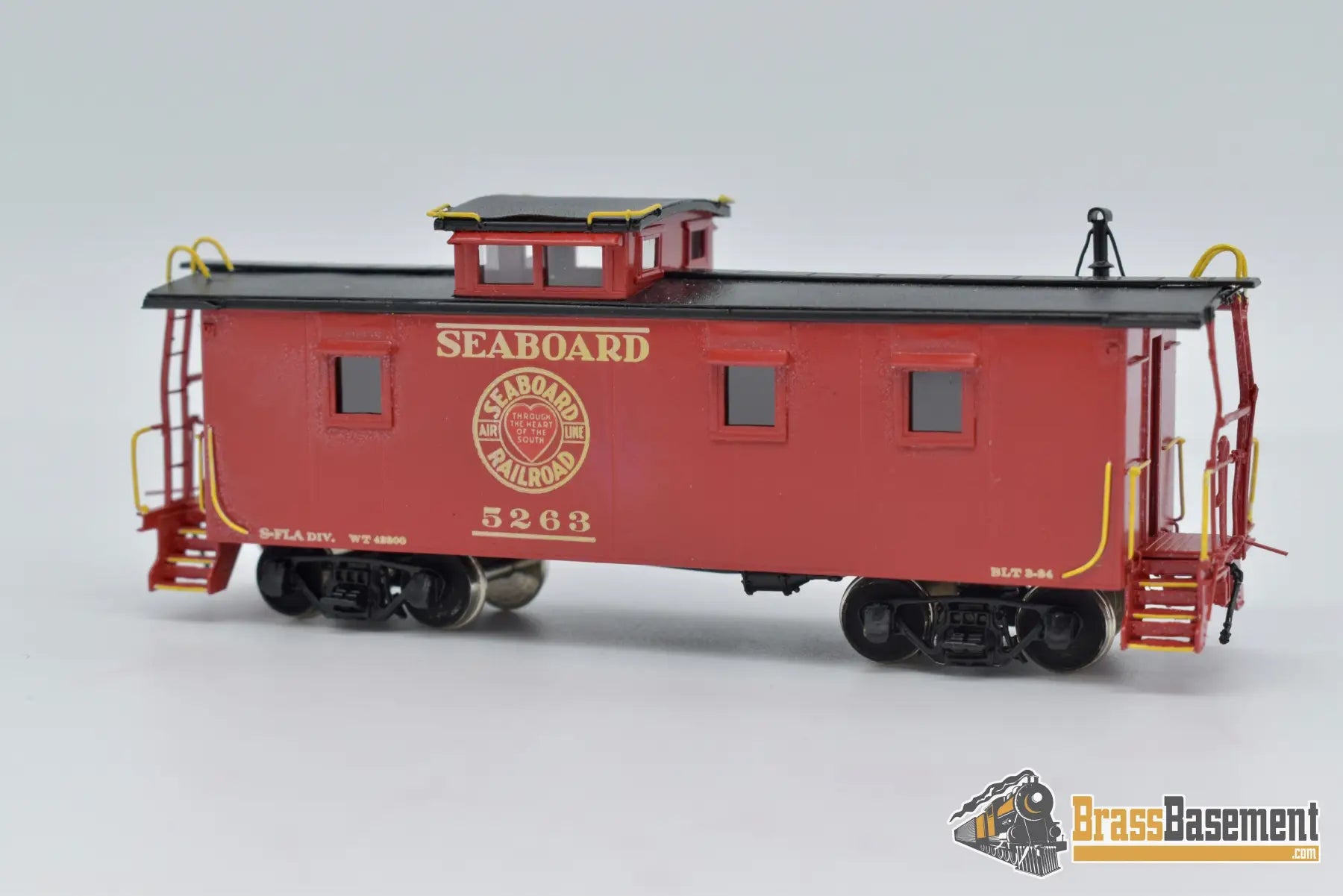 Ho Brass - Omi 1123.1 Seaboard Air Line Sal Plywood Caboose Factory Paint