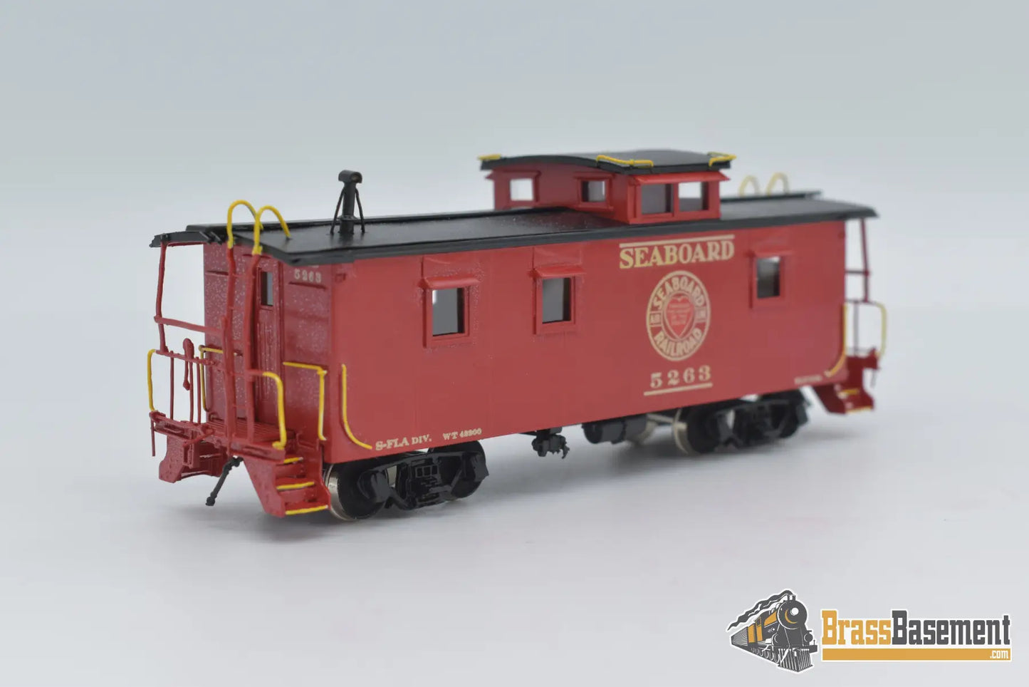 Ho Brass - Omi 1123.1 Seaboard Air Line Sal Plywood Caboose Factory Paint