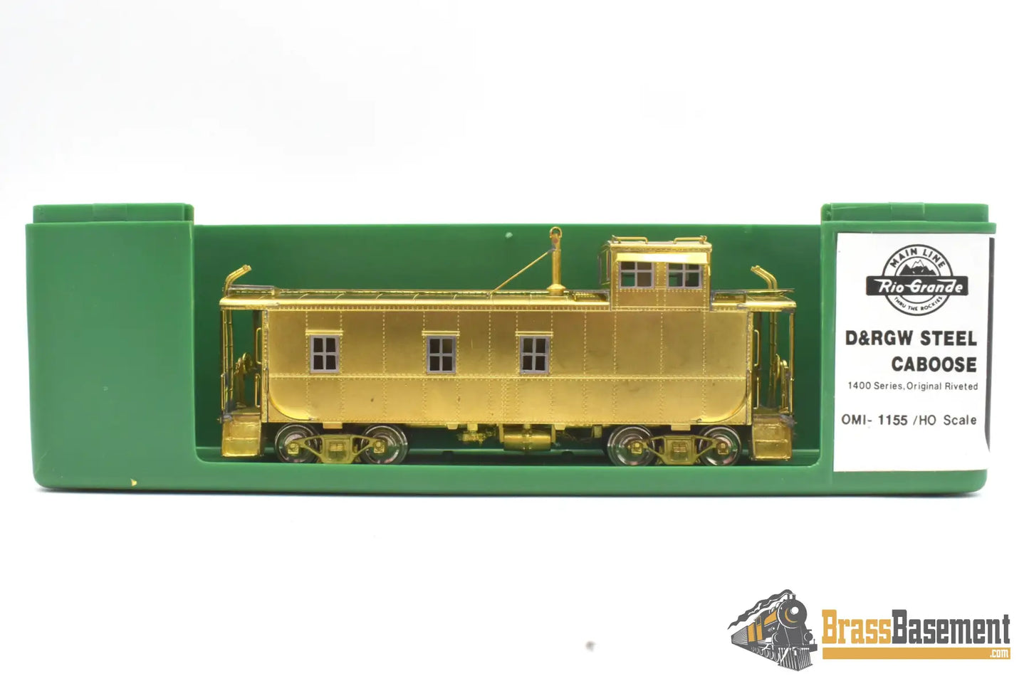 Ho Brass - Omi 1155 Rio Grande Drgw Steel Riveted Caboose Original Unpainted