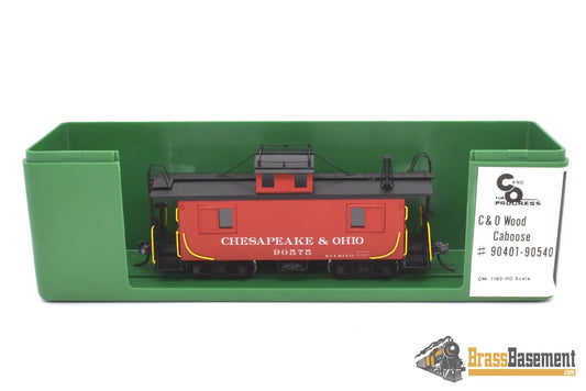 Ho Brass - Omi - 1160 C&O Chesapeake & Ohio Wood Caboose #90575 Pro Paint