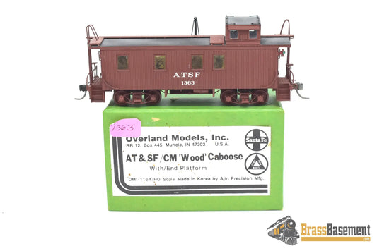 Ho Brass - Omi 1164 Atsf Santa Fe Wood Caboose C/P