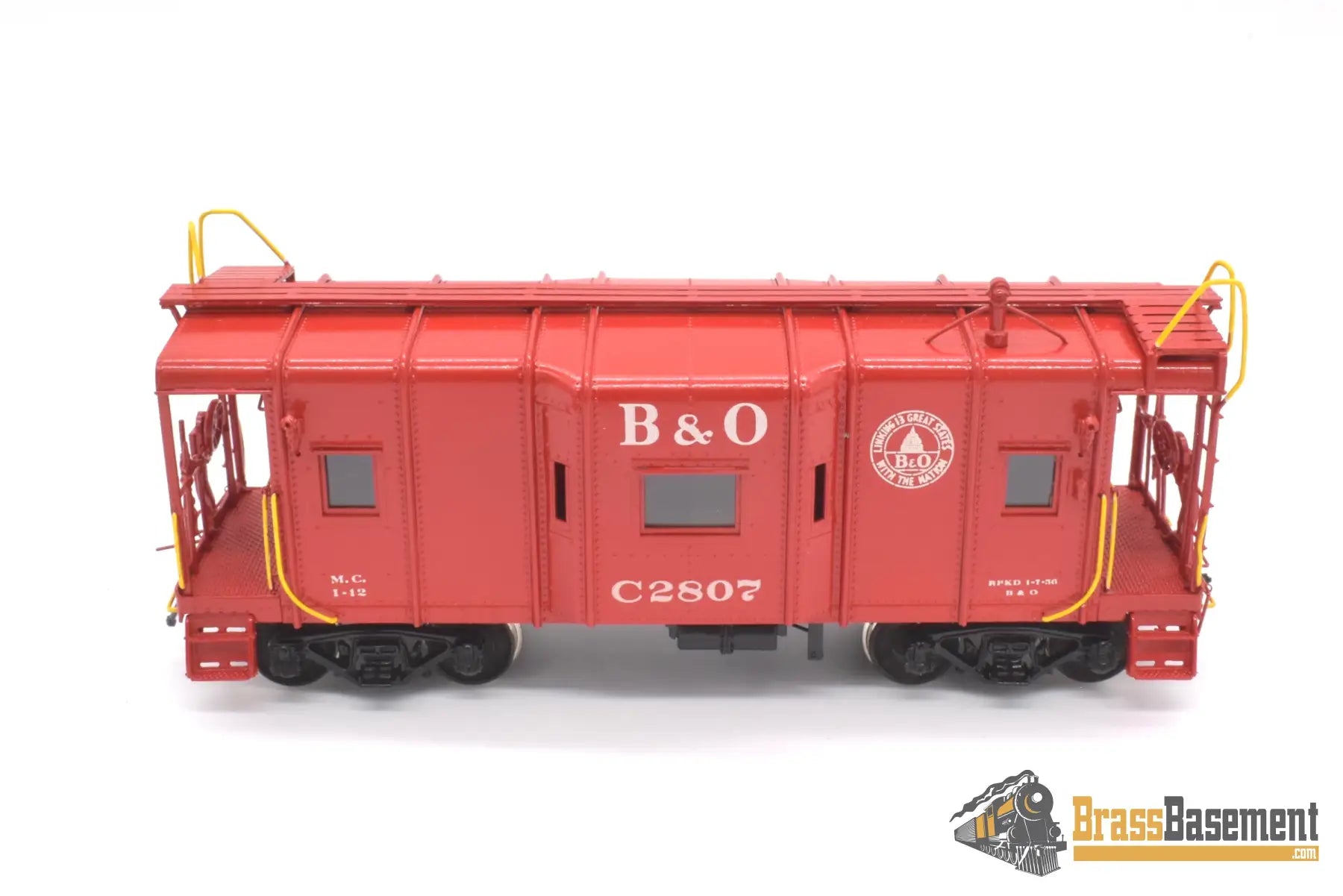 Ho Brass - Omi 1226.2 Baltimore & Ohio B&O I - 12 Bay - Window Caboose C2807 C/Pomi