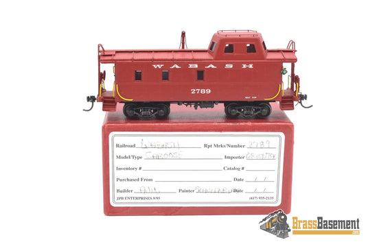 Ho Brass - Omi 1242 Wabash Streamlined Caboose #2789 Custom Painted Red Freight