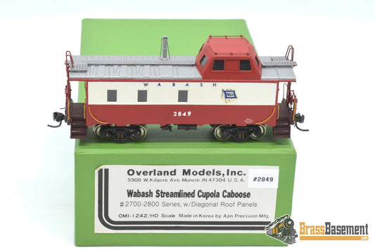 Ho Brass - Omi 1242 Wabash Streamlined Caboose #2849 Custom Painted Red/White/Blue Freight