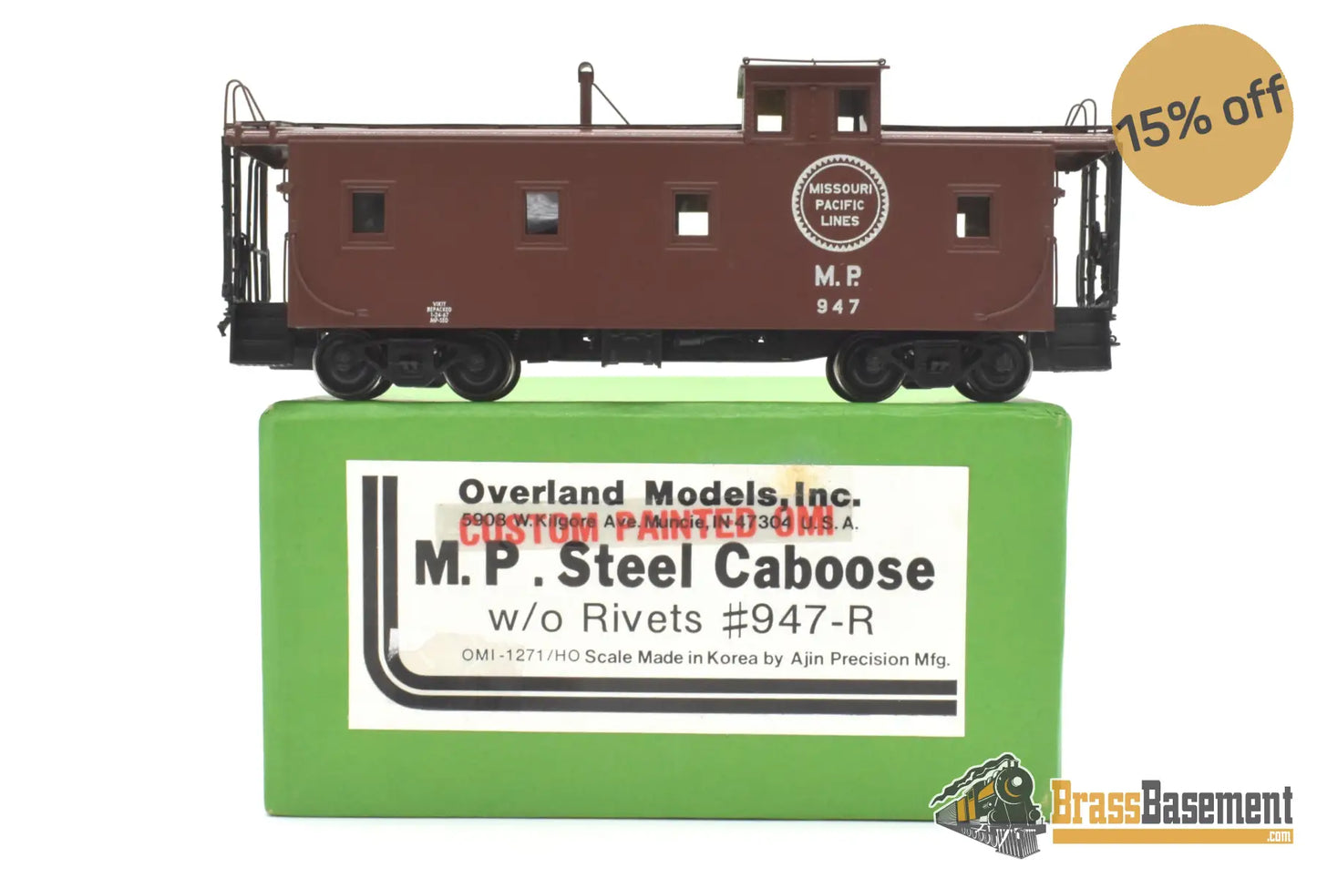 Ho Brass - Omi 1271.1 Missouri Pacific Mp Steel Caboose #947 W/O Rivets Cpomi