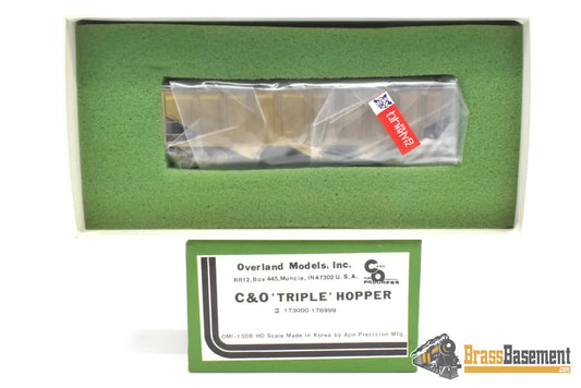 Ho Brass - Omi 1308 C&O Chesapeake & Ohio Triple Hopper Unpainted Freight