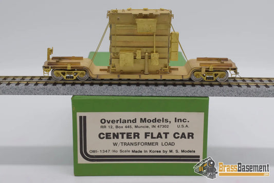 Ho Brass - Omi 1347 Centerbeam Flat Car With Load