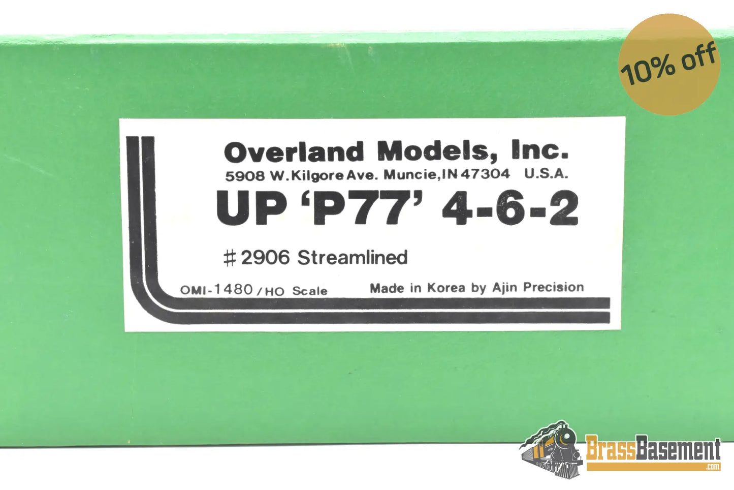 Ho Brass - Overland Omi 1480 Union Pacific P77 #2906 Streamlined For 49Er Never Unwrapped Steam