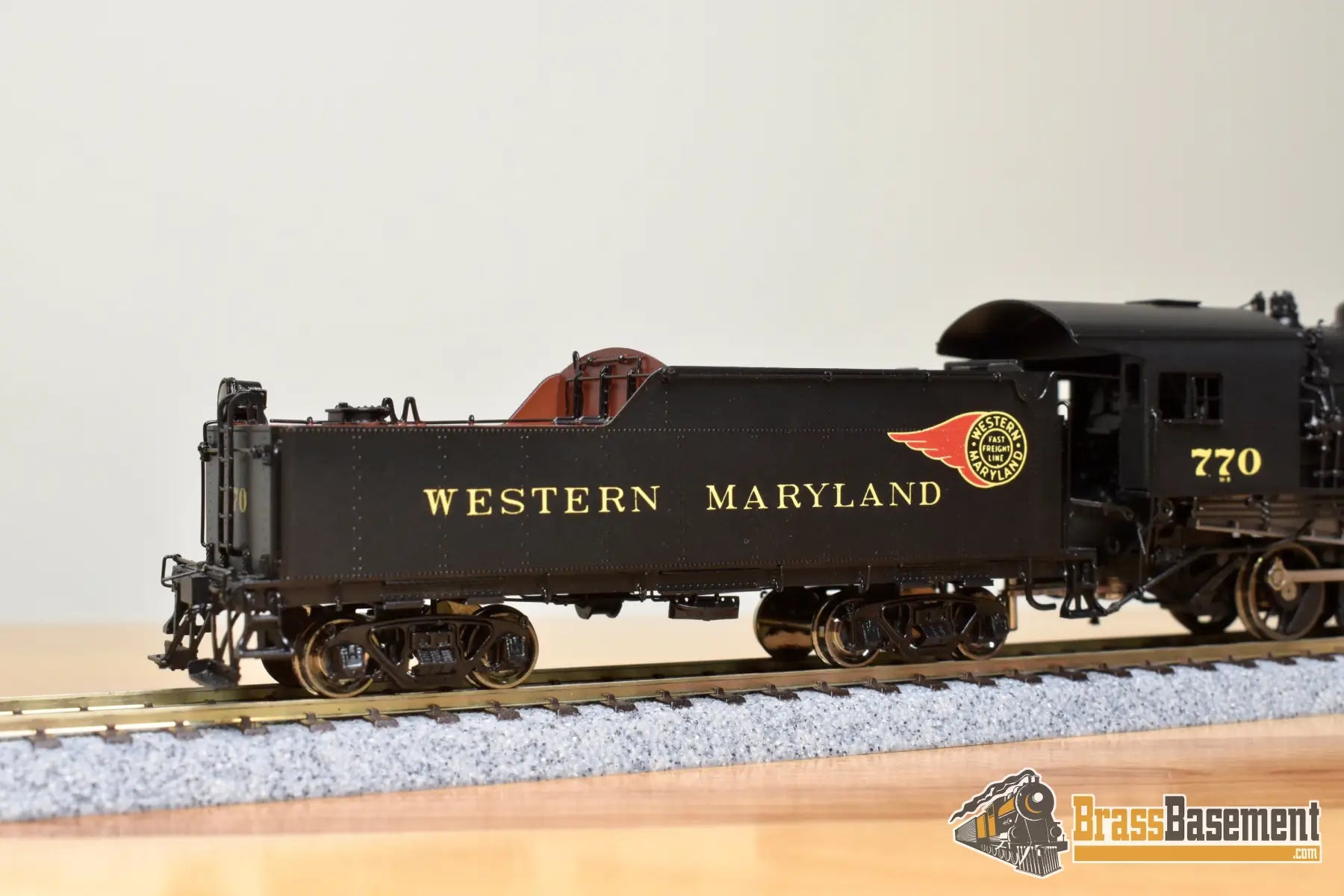 Ho Brass - Omi 1569.1 Wm Western Maryland H-8 2-8-0 Consolidation #770 F/P Fireball Steam