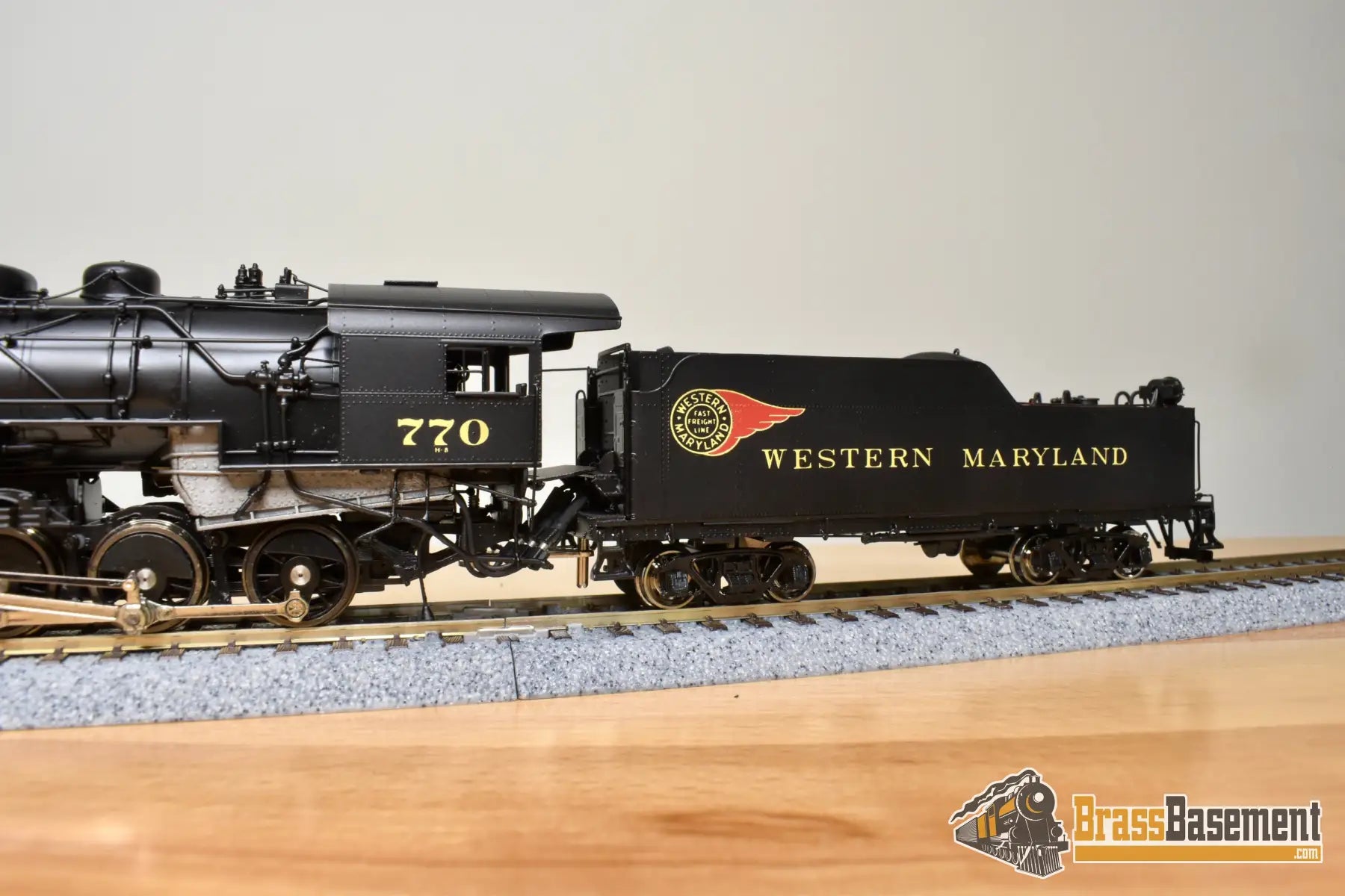 Ho Brass - Omi 1569.1 Wm Western Maryland H-8 2-8-0 Consolidation #770 F/P Fireball Steam