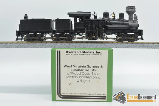 Ho Brass - Omi 1575.1 West Virginia Spruce & Lumber Co. #5 3 - Truck Shay F/P Steam