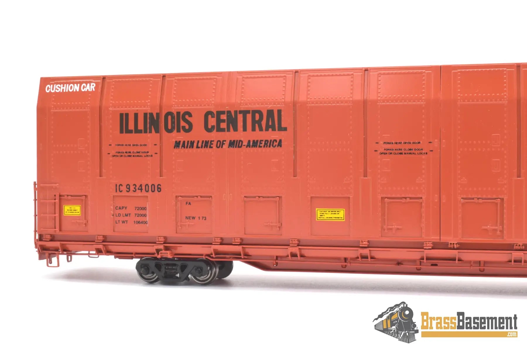 Ho Brass - Omi 3010.4 Illinois Central Ic #934006 Vert-A-Pac Auto Carrier Fp Orange Freight