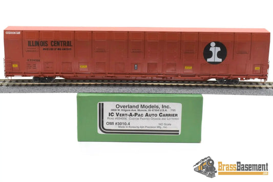 Ho Brass - Omi 3010.4 Illinois Central Ic #934006 Vert-A-Pac Auto Carrier Fp Orange Freight