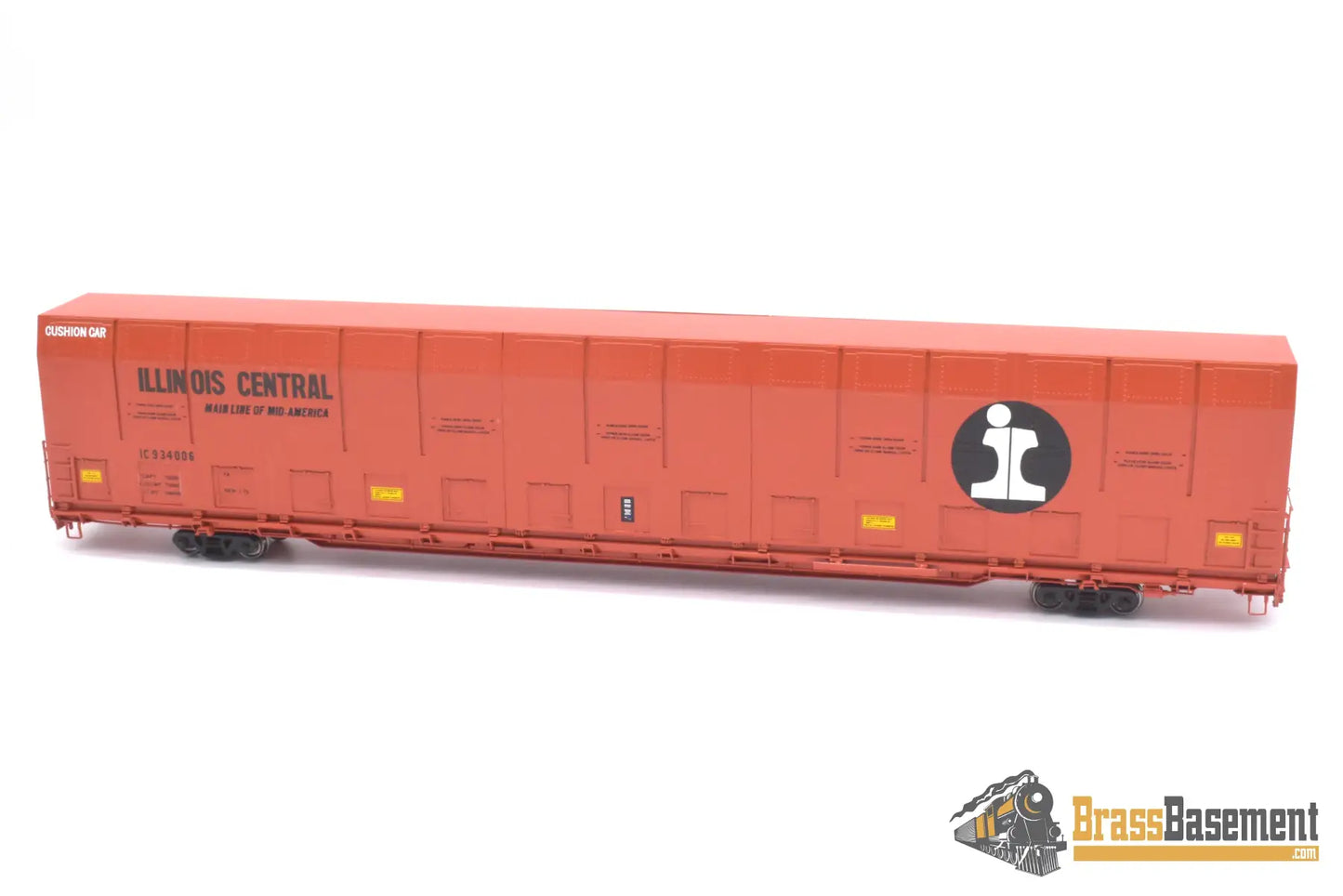 Ho Brass - Omi 3010.4 Illinois Central Ic #934006 Vert-A-Pac Auto Carrier Fp Orange Freight