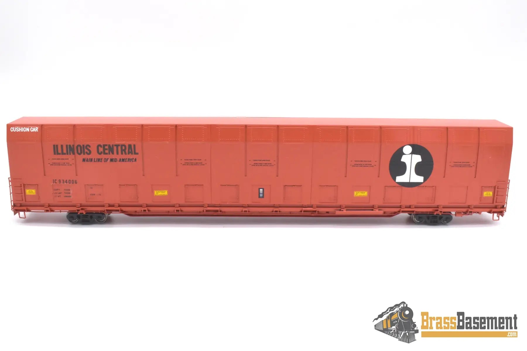 Ho Brass - Omi 3010.4 Illinois Central Ic #934006 Vert-A-Pac Auto Carrier Fp Orange Freight