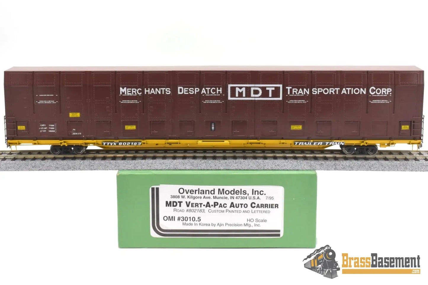 Ho Brass - Omi 3010.5 Merchants Despatch Transportation Corp Mdt Vert-A-Pac Auto Carrier Fp Freight