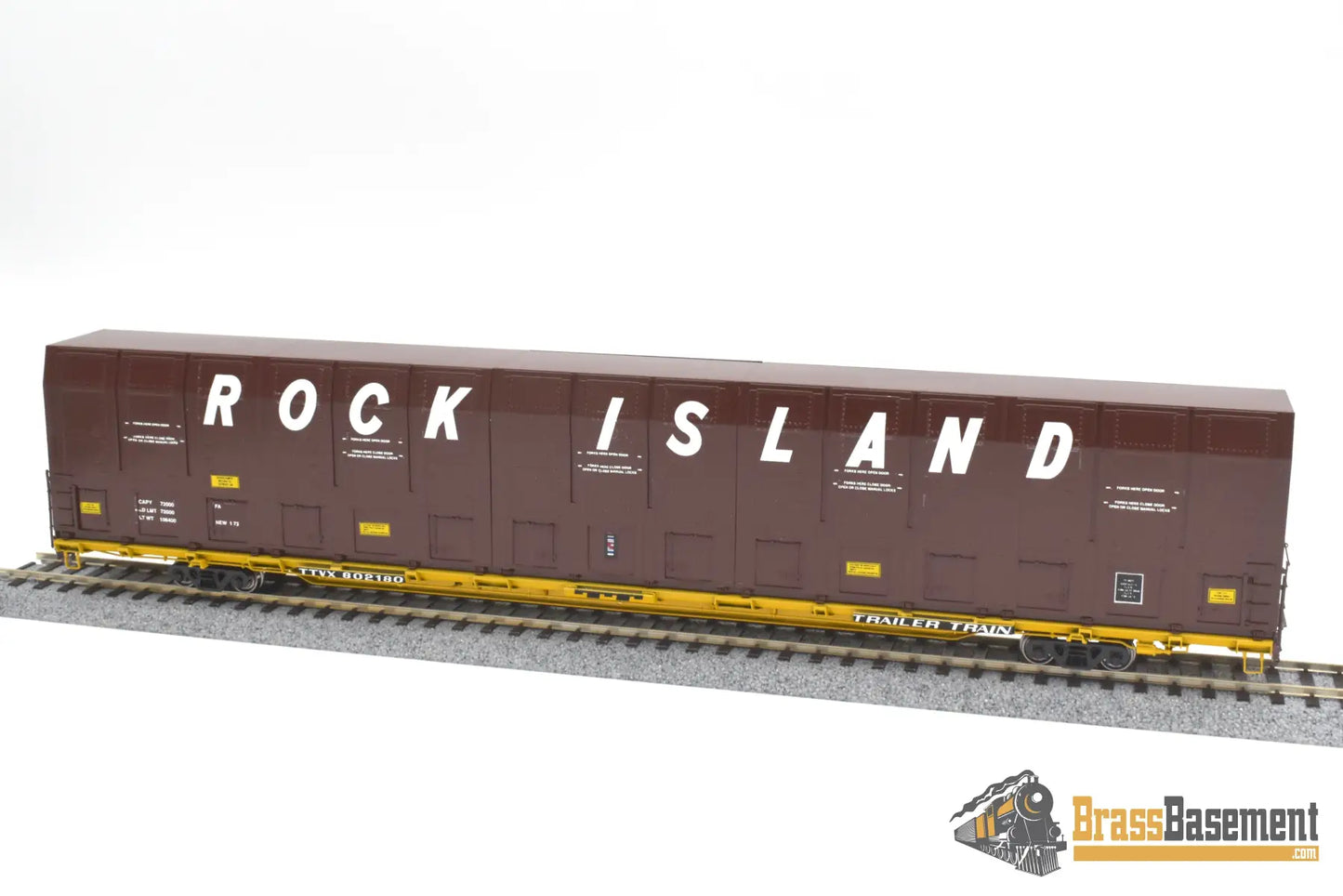 Ho Brass - Omi 3010.7 Rock Island Ri Ttvx Vert-A-Pac Auto Carrier #802180 Fp Freight