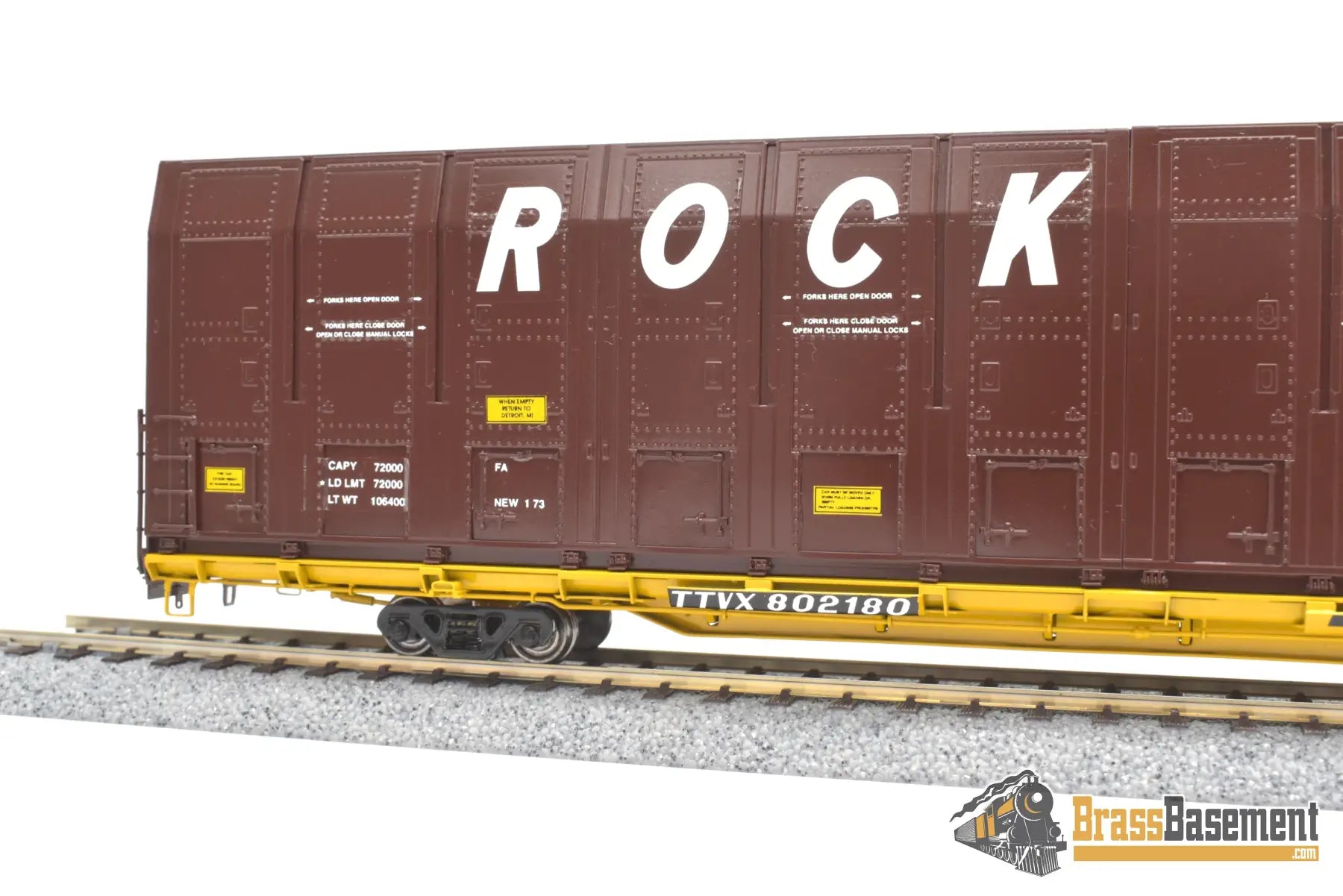 Ho Brass - Omi 3010.7 Rock Island Ri Ttvx Vert-A-Pac Auto Carrier #802180 Fp Freight