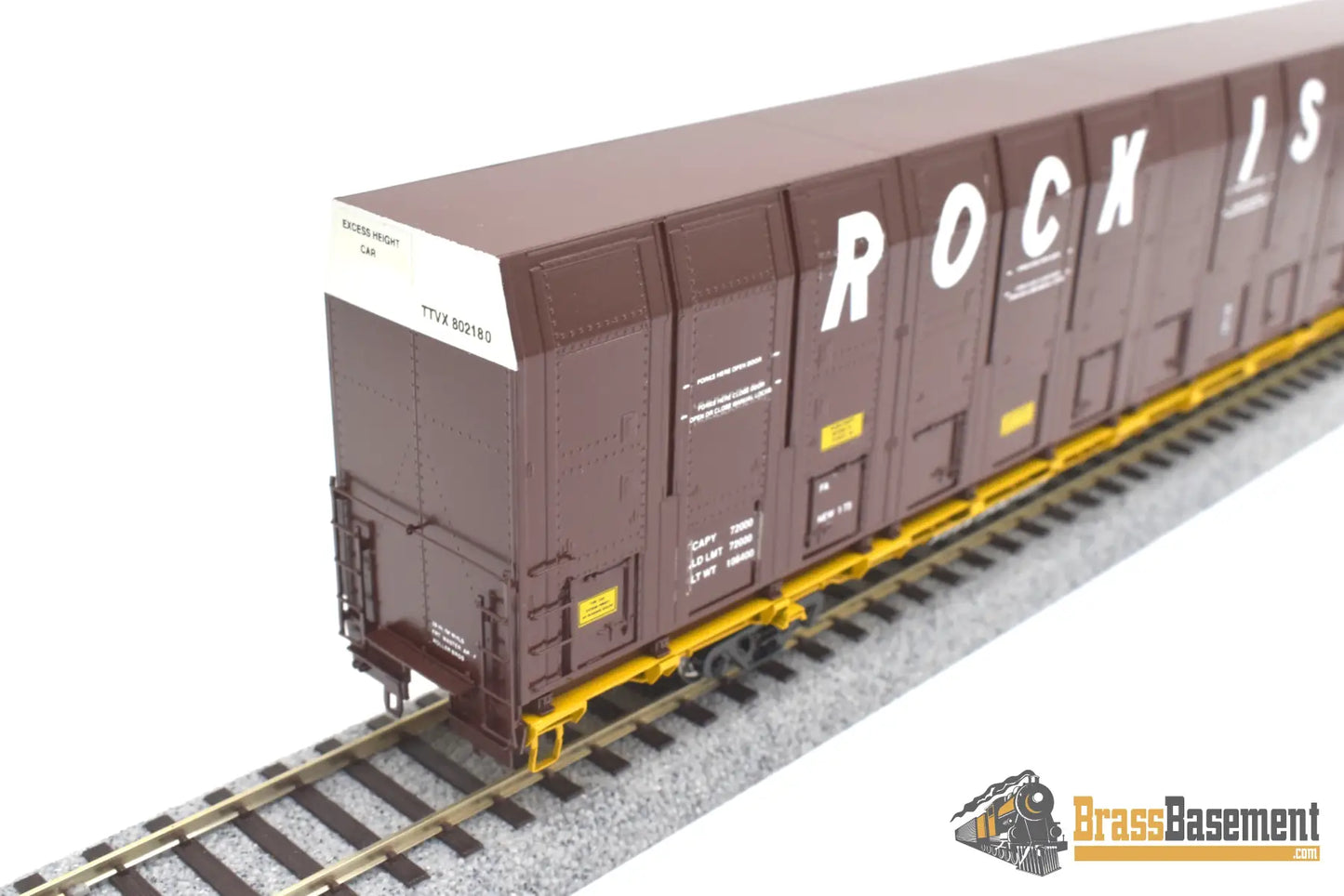 Ho Brass - Omi 3010.7 Rock Island Ri Ttvx Vert-A-Pac Auto Carrier #802180 Fp Freight