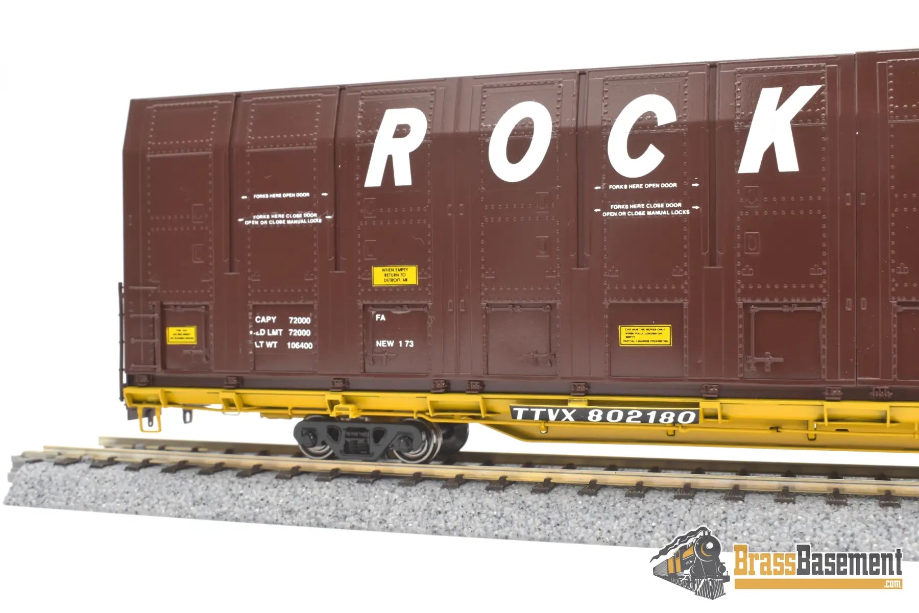 Ho Brass - Omi 3010.7 Rock Island Ri Ttvx Vert-A-Pac Auto Carrier #802180 Fp Freight