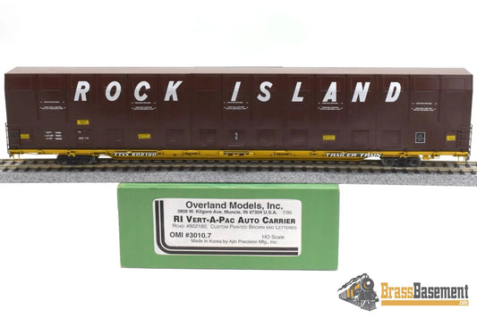 Ho Brass - Omi 3010.7 Rock Island Ri Ttvx Vert-A-Pac Auto Carrier #802180 Fp Freight